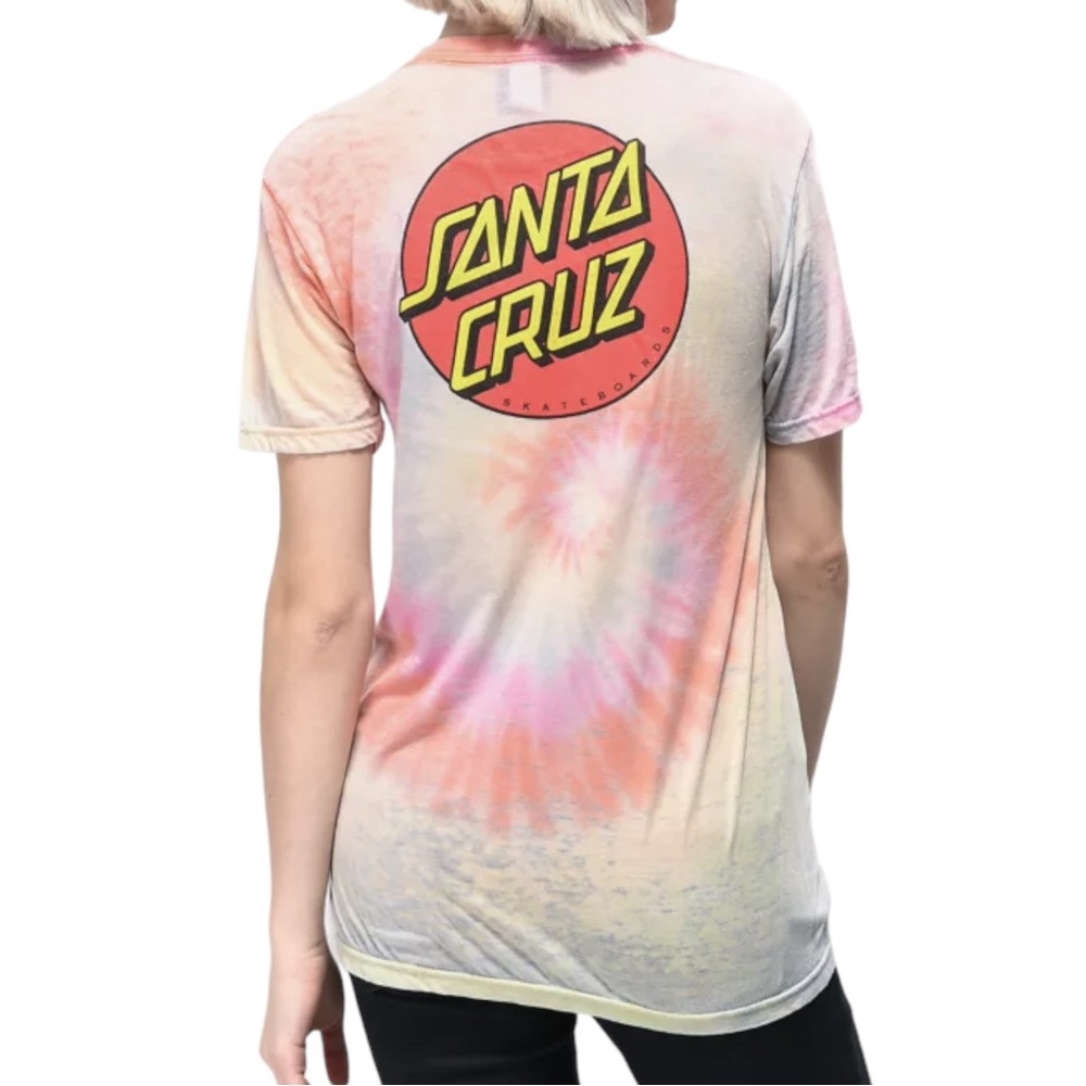 Santa Cruz Skateboards Classic Dot Pastel Tie-Dye Sheer T-Shirt